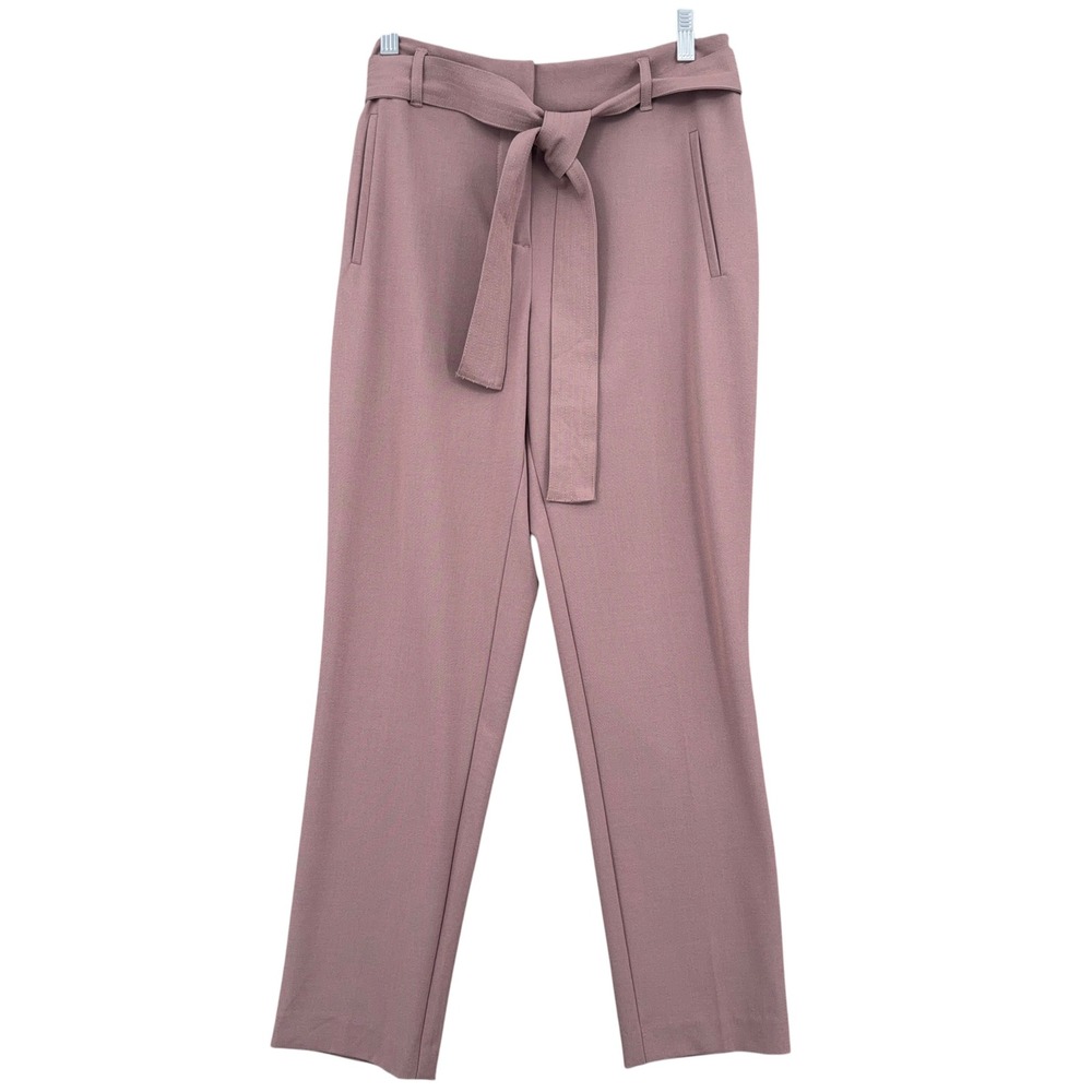 C by one Tie Waist Trousers Womens S Polyester‎ Rayon Spandex Mauve CHU24967